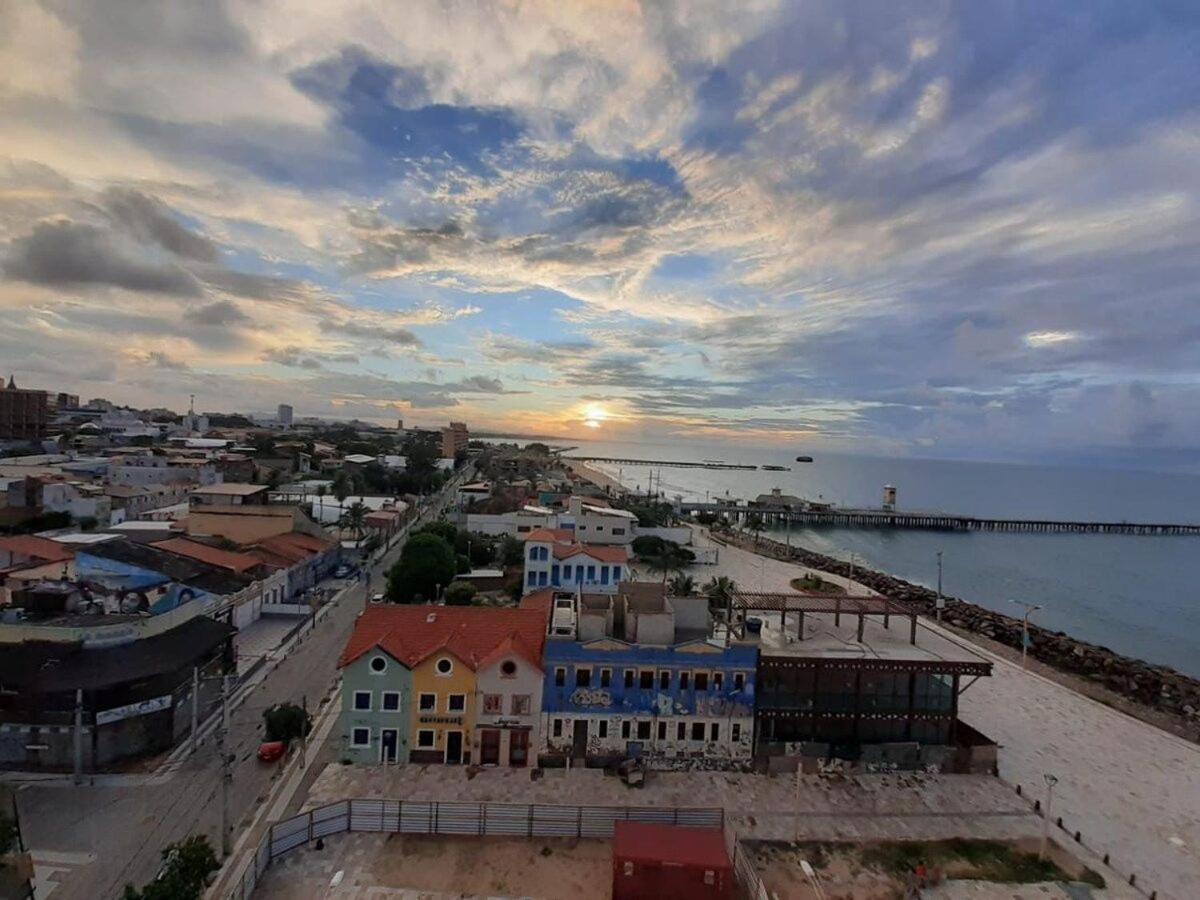 605 Flat Mobiliado Com Vista Lateral Mar Na Praia De Iracema Com Ventilador Fortaleza  Zewnętrze zdjęcie